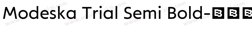 Modeska Trial Semi Bold字体转换